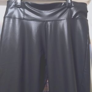 Faux leather pants